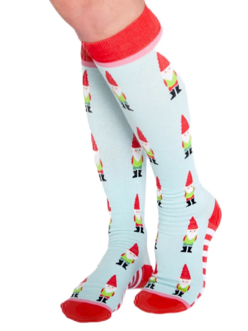 Cotton-rich 15-20mmHg Compression Socks unisex Gnomes design